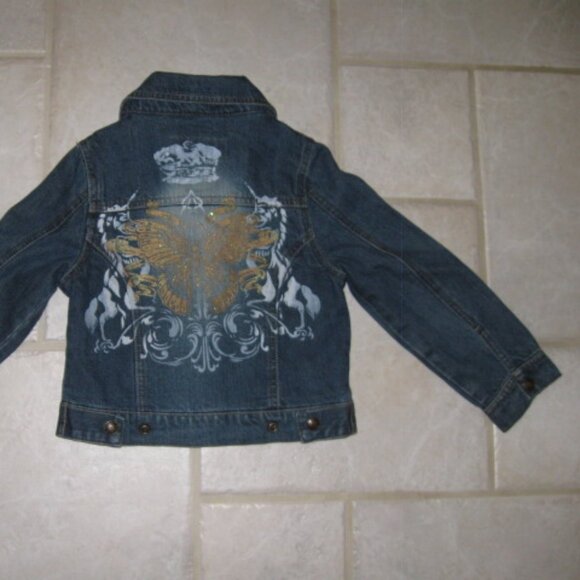 SQUEEZE GIRL'S SZ 5 DENIM JEAN JACKET W/ REMOVABLE FAUX FUR COLLAR  QUILTED VEST - Picture 7 of 15